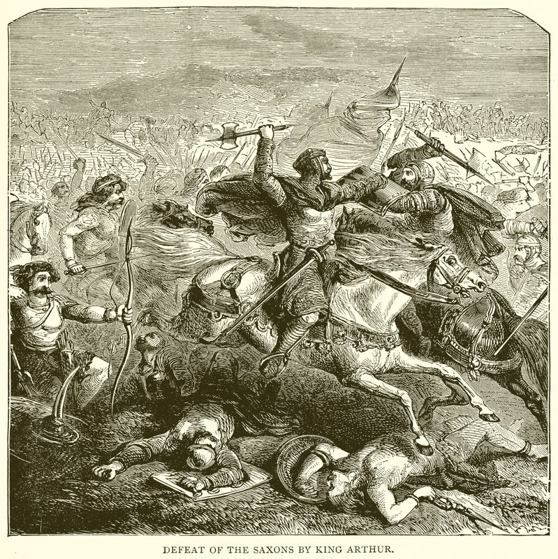Niederlage der Sachsen durch König Artus von English School
