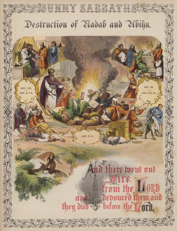 Zerstörung von Nadab und Abihu von English School
