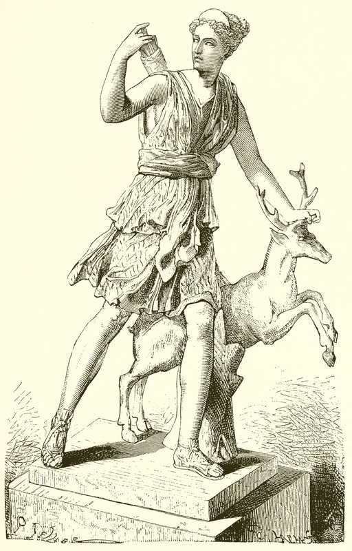 Diana mit der Hirschkuh von English School