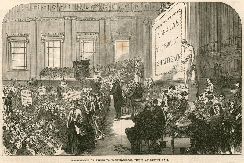 Preisverleihung an Schüler der Armenschule in Exeter Hall, Strand, London von English School