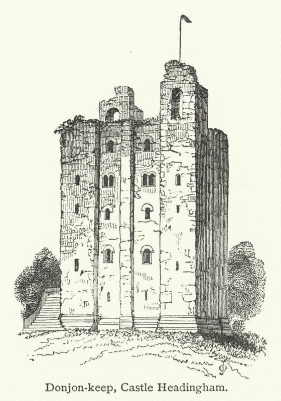 Bergfried, Burg Headingham von English School