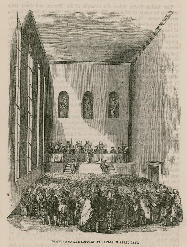 Ziehung der Lotterie in Neapel im letzten April von English School