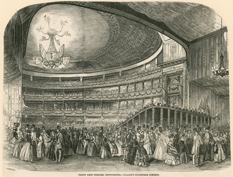 Drury Lane Theatre neu dekoriert - Julliens Promenadenkonzert von English School