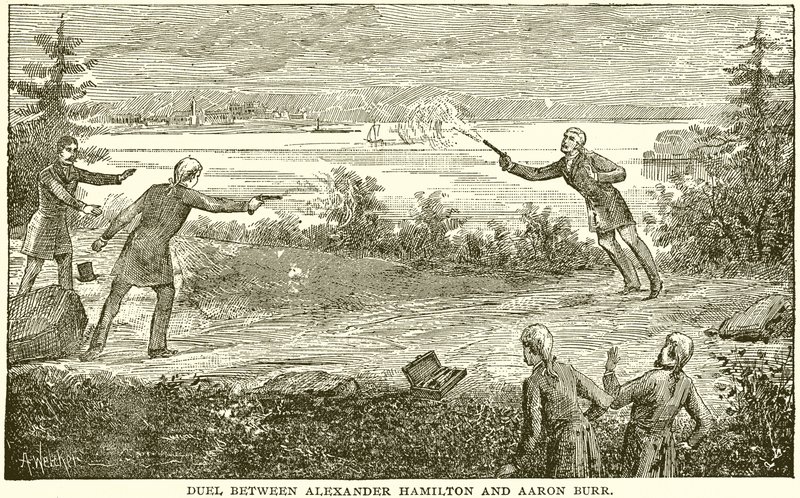 Duell zwischen Alexander Hamilton und Aaron Burr von English School