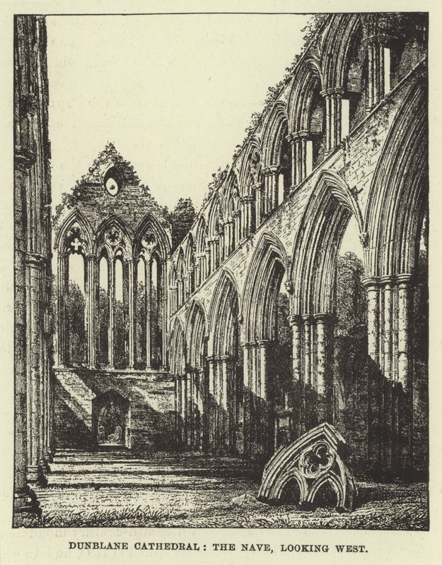 Kathedrale von Dunblane, das Kirchenschiff, Blick nach Westen von English School