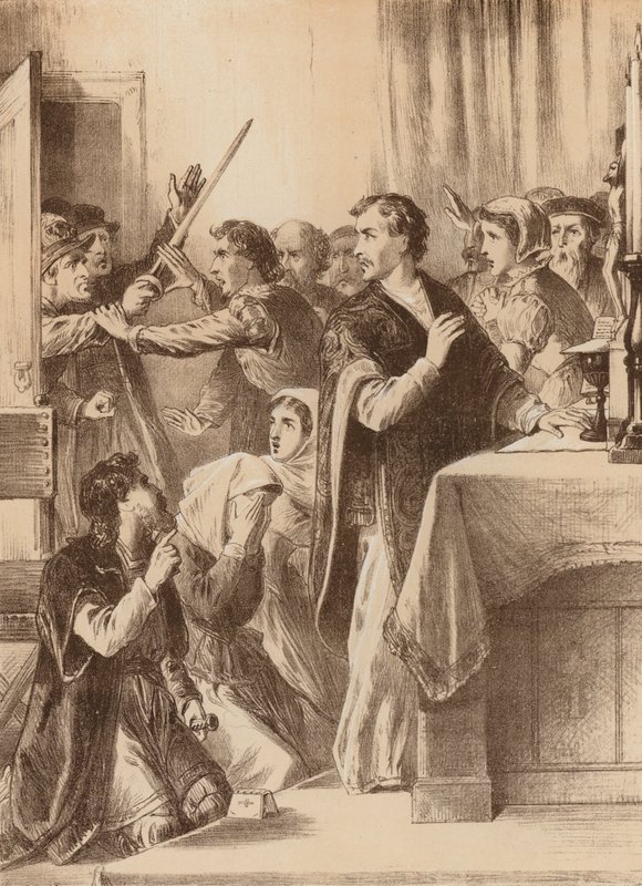 Edmund Genings, "Brach die Kammer auf, in der er feierte" von English School
