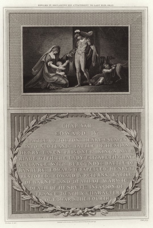 Eduard IV erklärt seine Zuneigung zu Lady Eliz Gray von English School