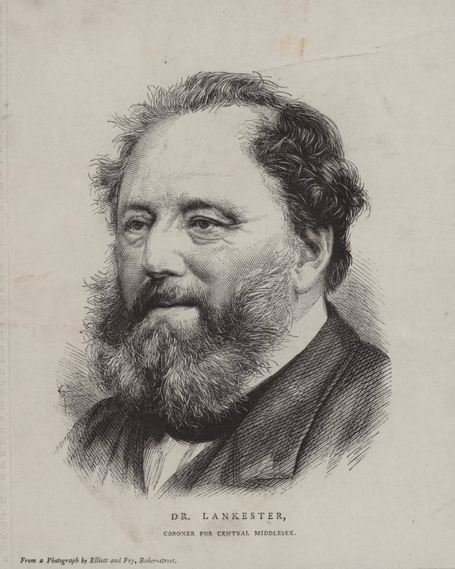 Edwin Lankester, englischer Chirurg und Naturforscher und Gerichtsmediziner für Zentral-Middlesex von English School
