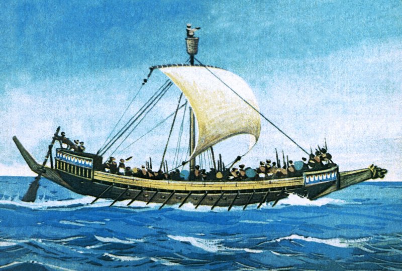 Ägyptisches Kriegsschiff von English School