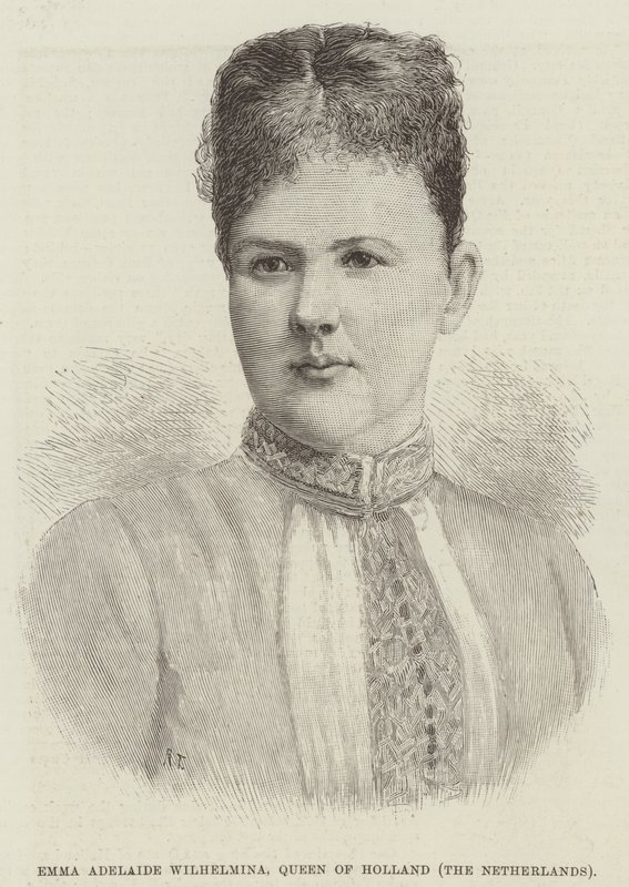 Emma Adelaide Wilhelmina, Königin der Niederlande von English School
