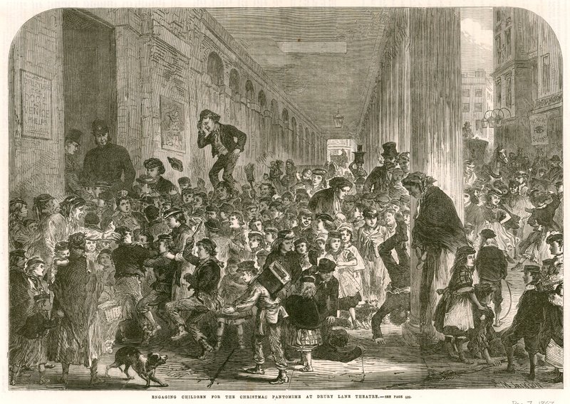 Kinderengagement für die Weihnachtspantomime im Drury Lane Theatre, London von English School