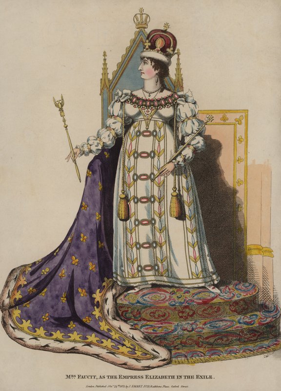Die englische Schauspielerin Harriet Faucit als Kaiserin Elisabeth in The Exile von English School