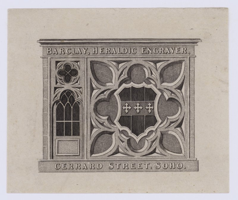 Graveur, Barclay, Visitenkarte von English School