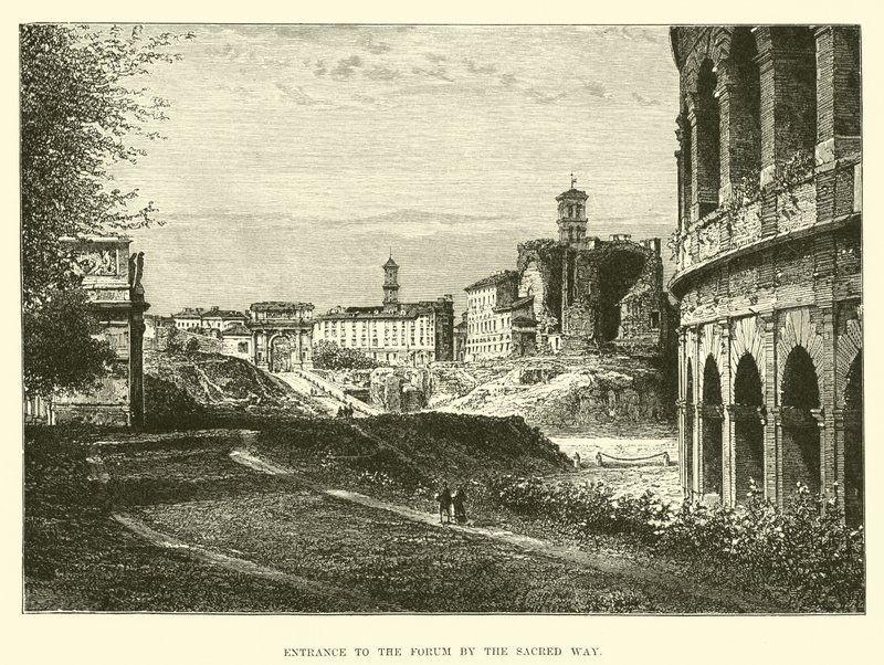 Eingang zum Forum durch die Heilige Straße von English School