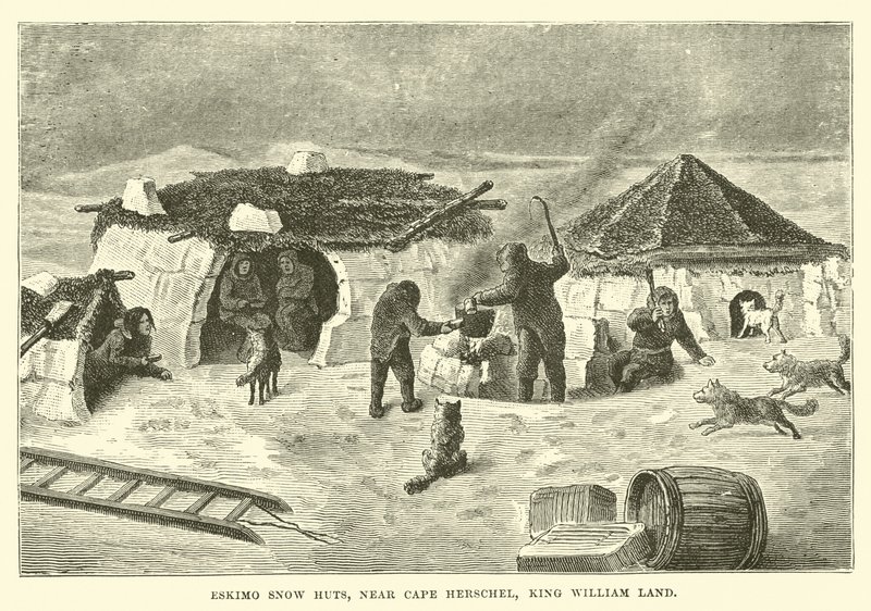 Eskimo-Schneehütten, nahe Kap Herschel, King-William-Land von English School