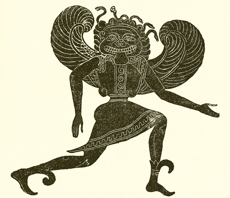 Etruskische Gorgone (Campana Museum) von English School