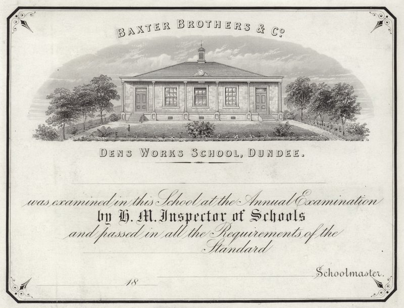 Prüfungszeugnis von Dens Works School von English School