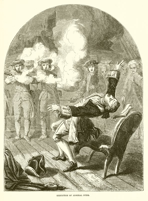 Hinrichtung von Admiral Byng von English School