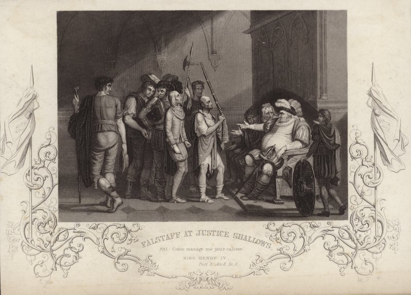 Falstaff bei Justice Shallow von English School