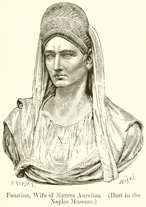Faustina, Frau von Marcus Aurelius (Büste im Museum von Neapel) von English School