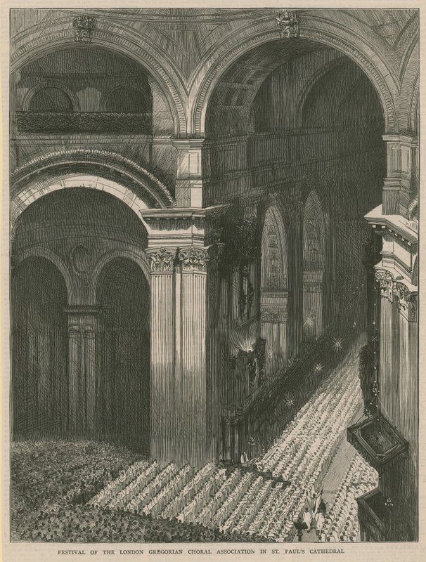 Festival der London Gregorian Choral Association in der St. Pauls Kathedrale von English School