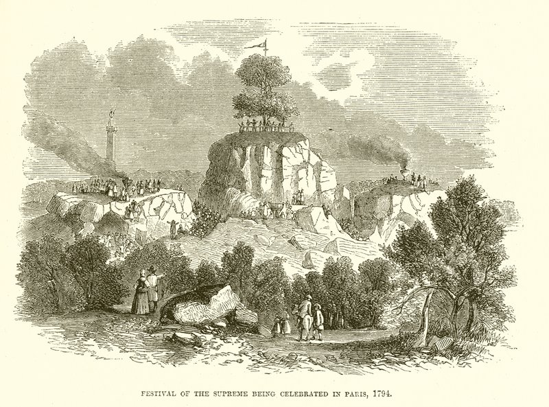 Fest des höchsten Wesens gefeiert in Paris, 1794 von English School