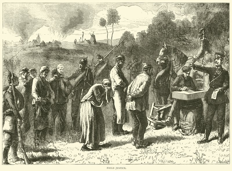 Feldjustiz, September 1870 von English School