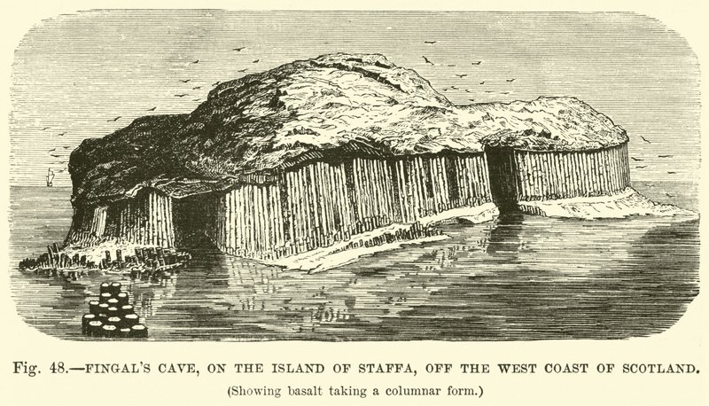 Fingals Höhle auf der Insel Staffa, vor der Westküste Schottlands von English School