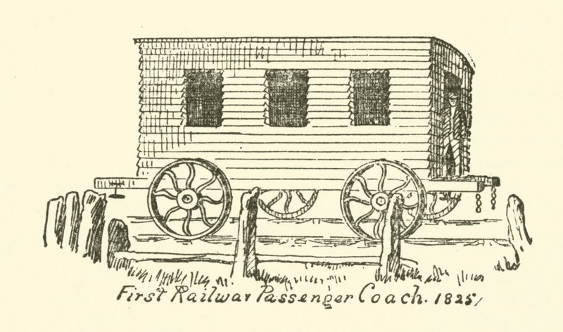 Erster Eisenbahn-Personenwagen von English School