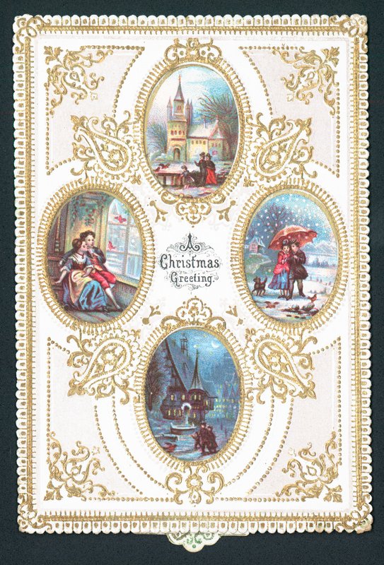 Vier Weihnachtsszenen, Weihnachtskarte von English School