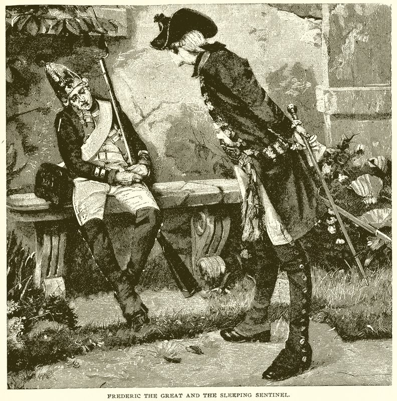 Friedrich der Große und der schlafende Wachposten von English School