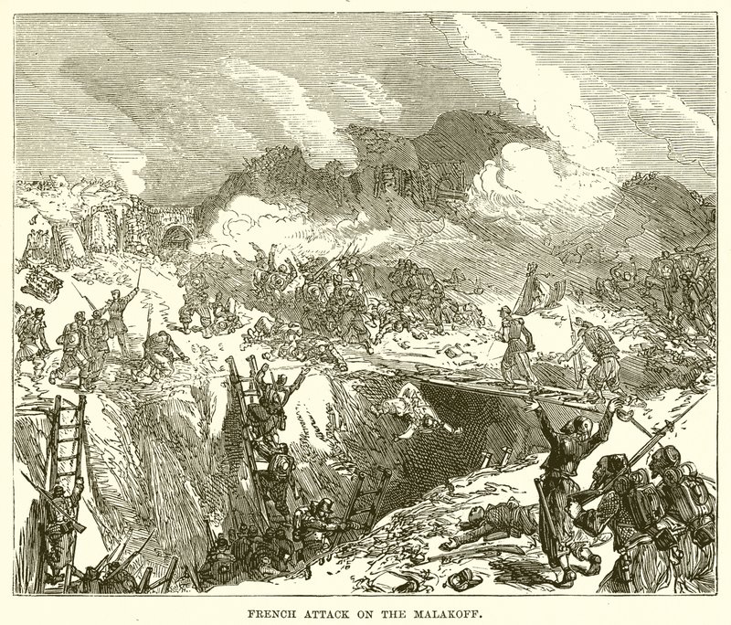 Französischer Angriff auf den Malakoff von English School