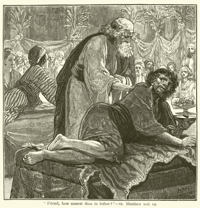 "Freund, wie bist du hier hereingekommen?", Matthäus, xxii von English School