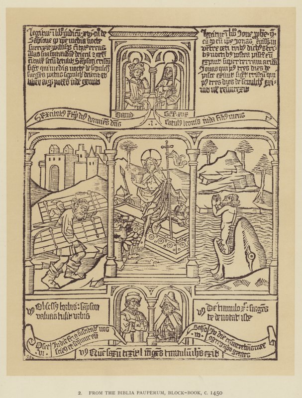 Aus der Biblia Pauperum, Blockbuch, ca. 1450 von English School