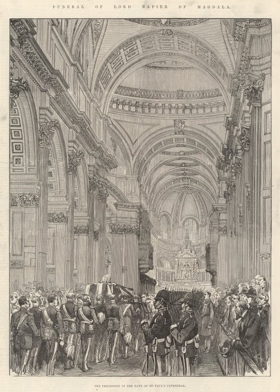 Beerdigung von Lord Napier von Magdala (Gravur) von English School