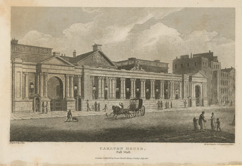 Gesamtansicht von Carlton House von English School
