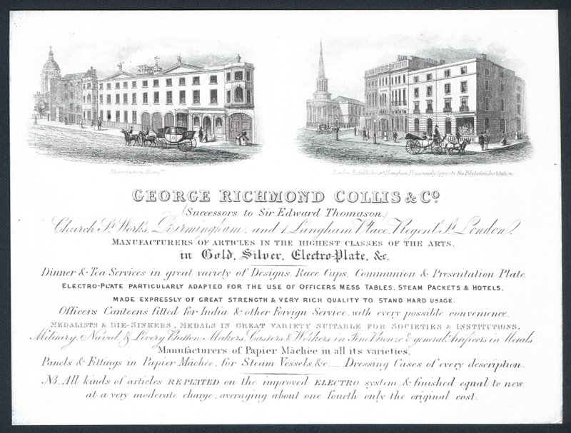 George Richmond Collis & Co, Visitenkarte von English School