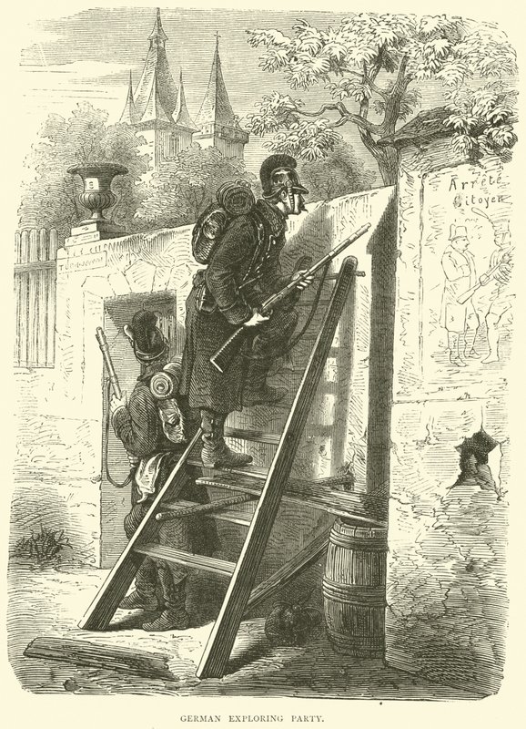 Deutsche Erkundungspatrouille, Oktober 1870 von English School