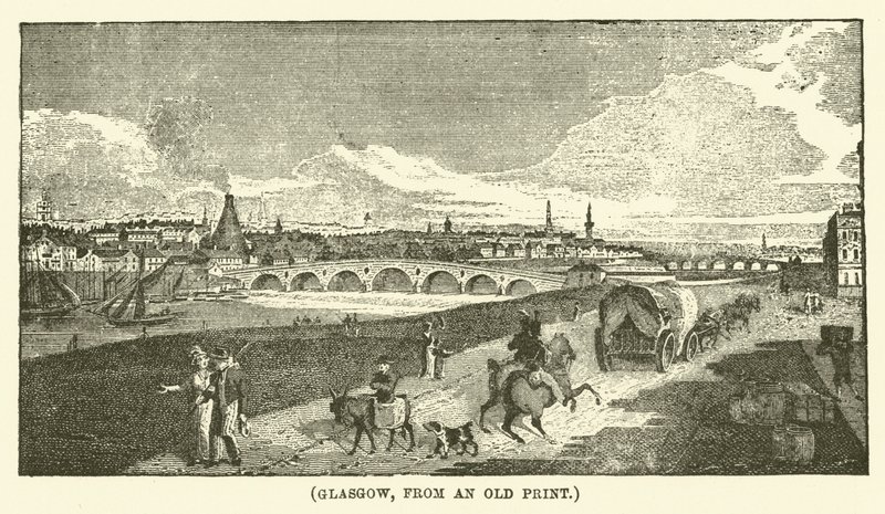 Glasgow, nach einem alten Druck (Gravur) von English School