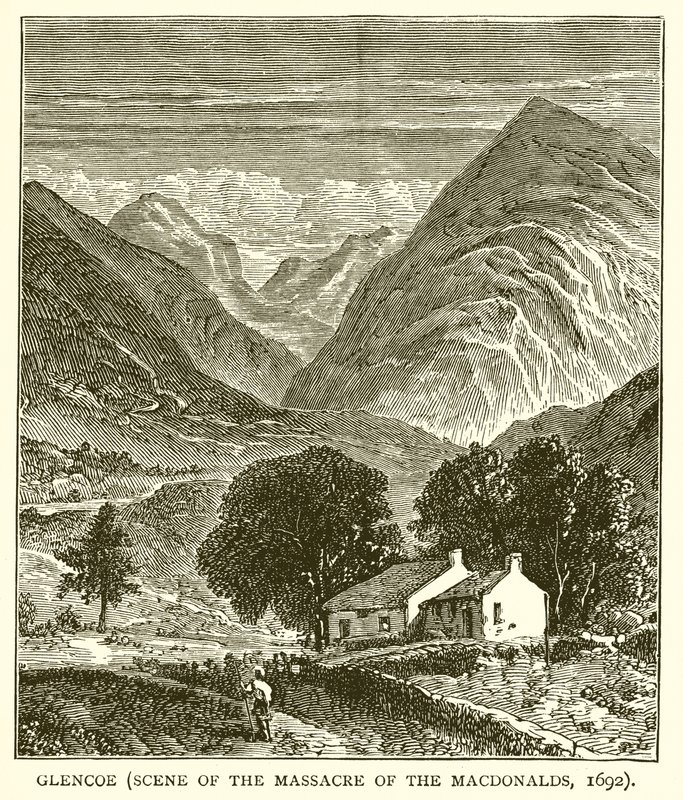 Glencoe (Ort des Massakers an den Macdonalds, 1692) von English School