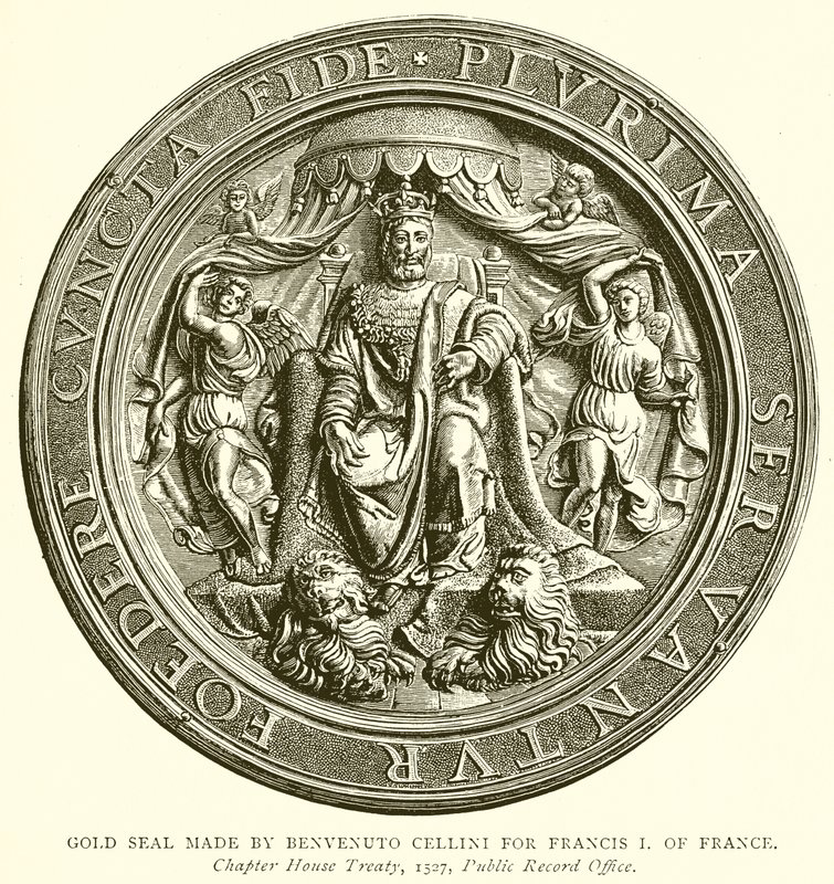 Goldsiegel von Benvenuto Cellini für Franz I. von Frankreich von English School