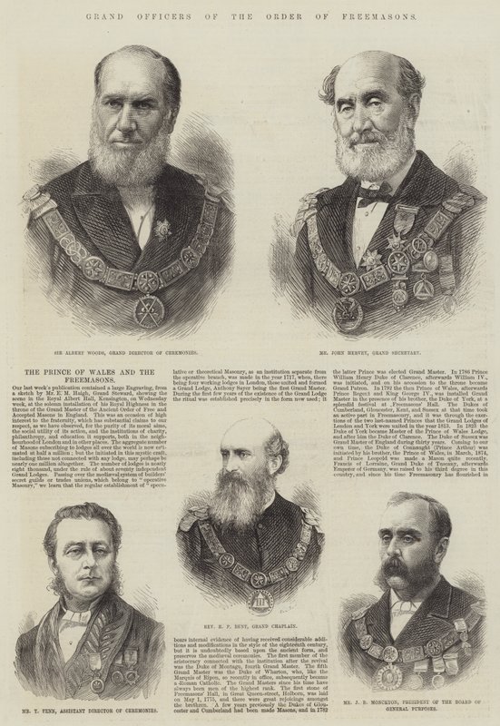 Großoffiziere des Freimaurerordens (Stich) von English School