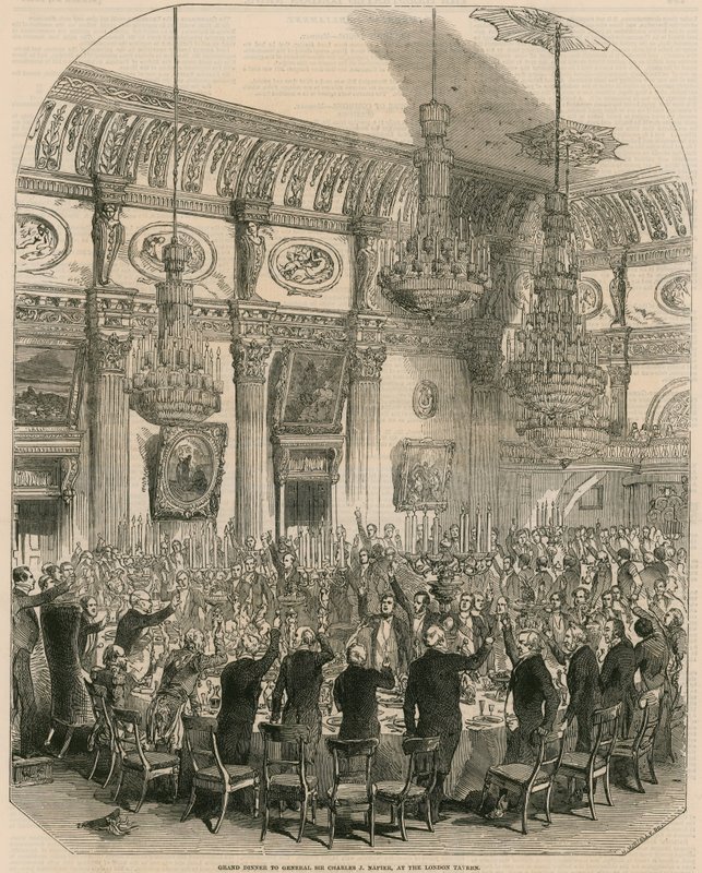 Großes Dinner für General Sir Charles J Napier im London Tavern, London von English School