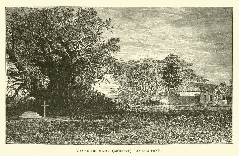 Grab von Mary (Moffat) Livingstone von English School