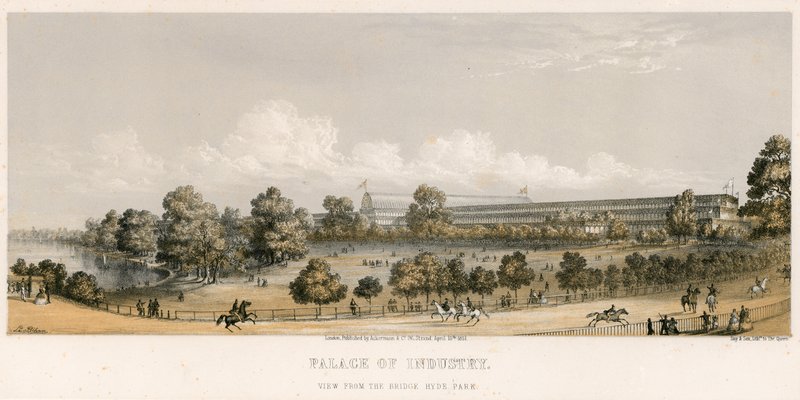 Große Ausstellung, 1851, von der Brücke, Hyde Park von English School