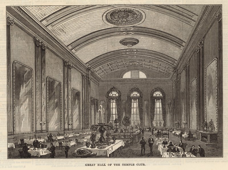 Große Halle des Temple Club, London von English School