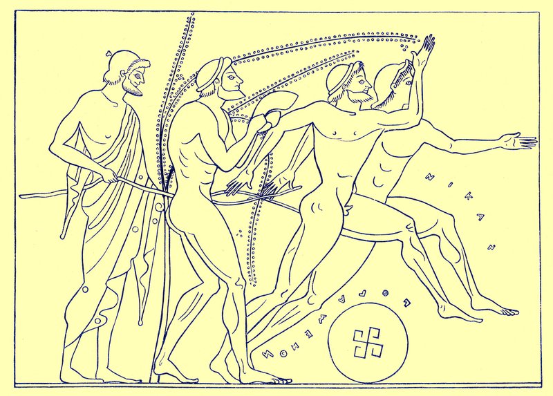 Griechische Läufer, Illustration für Olympia von Adolf Boetticher, 1886 von English School