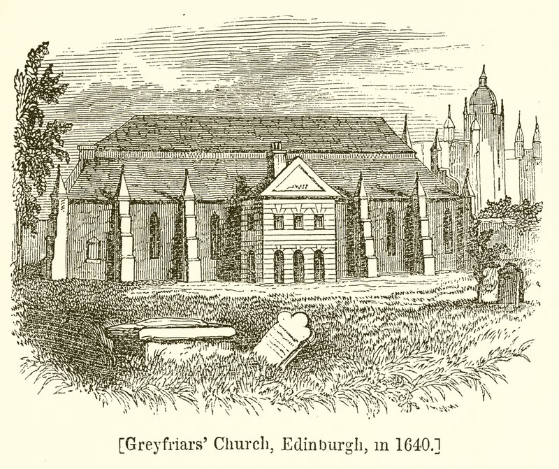 Greyfriars Kirche, Edinburgh, 1640 von English School