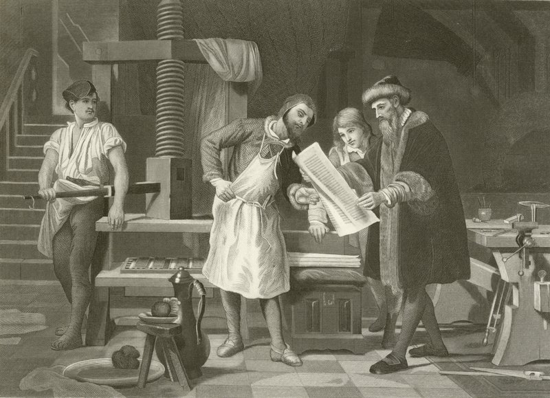 Gutenberg 1400-1468 von English School