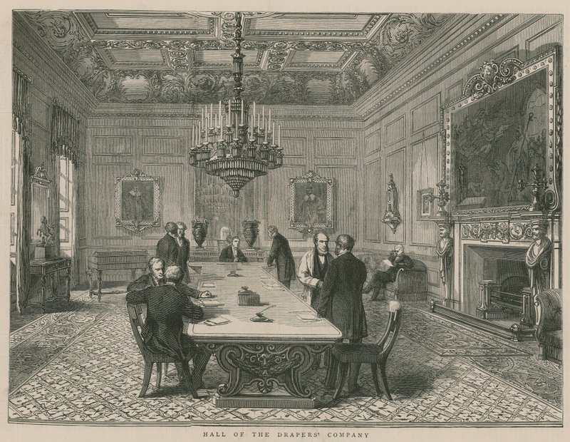 Halle der Drapers Company, London von English School